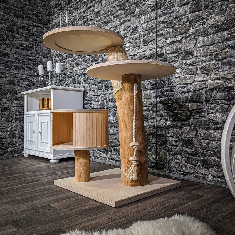 Naturkratzbaum 2161 Kratzbaum Natur Holz Design 102 cm hoch
