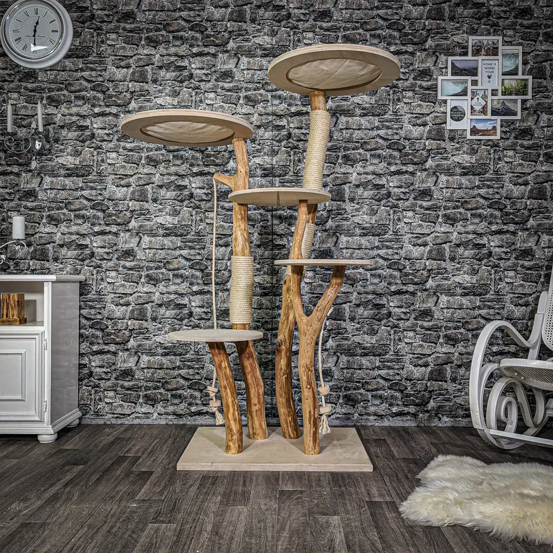 Naturkratzbaum 2160 Kratzbaum Natur Holz Design 170 cm hoch