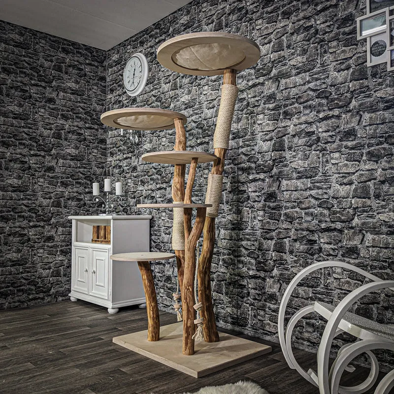 Naturkratzbaum 2160 Kratzbaum Natur Holz Design 170 cm hoch