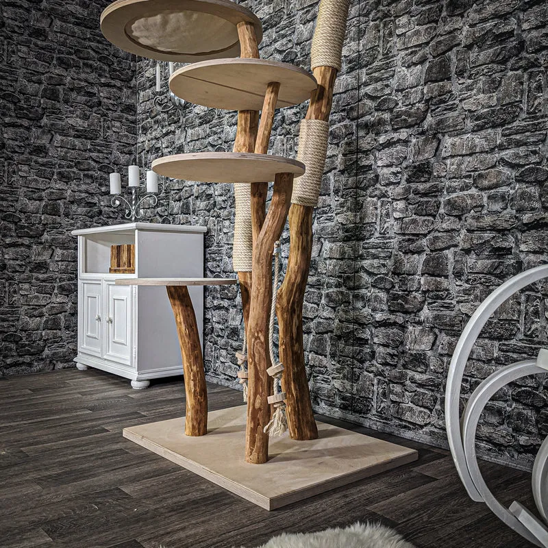 Naturkratzbaum 2160 Kratzbaum Natur Holz Design 170 cm hoch