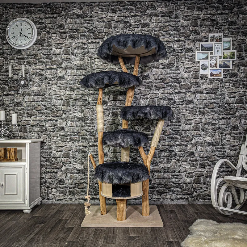 Naturkratzbaum 2159 Kratzbaum Natur Holz Design 175 cm hoch