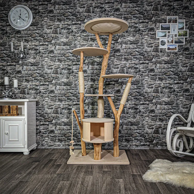 Naturkratzbaum 2159 Kratzbaum Natur Holz Design 175 cm hoch