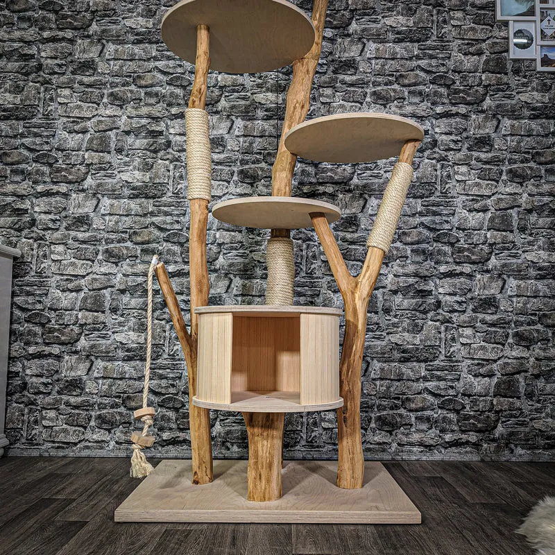 Naturkratzbaum 2159 Kratzbaum Natur Holz Design 175 cm hoch