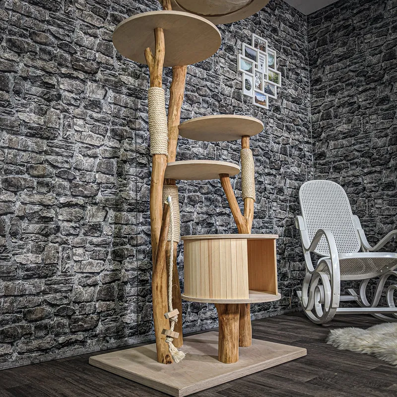 Naturkratzbaum 2159 Kratzbaum Natur Holz Design 175 cm hoch