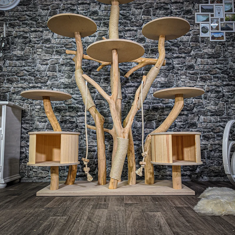 Naturkratzbaum 2158 Kratzbaum Natur Holz Design 182 cm hoch