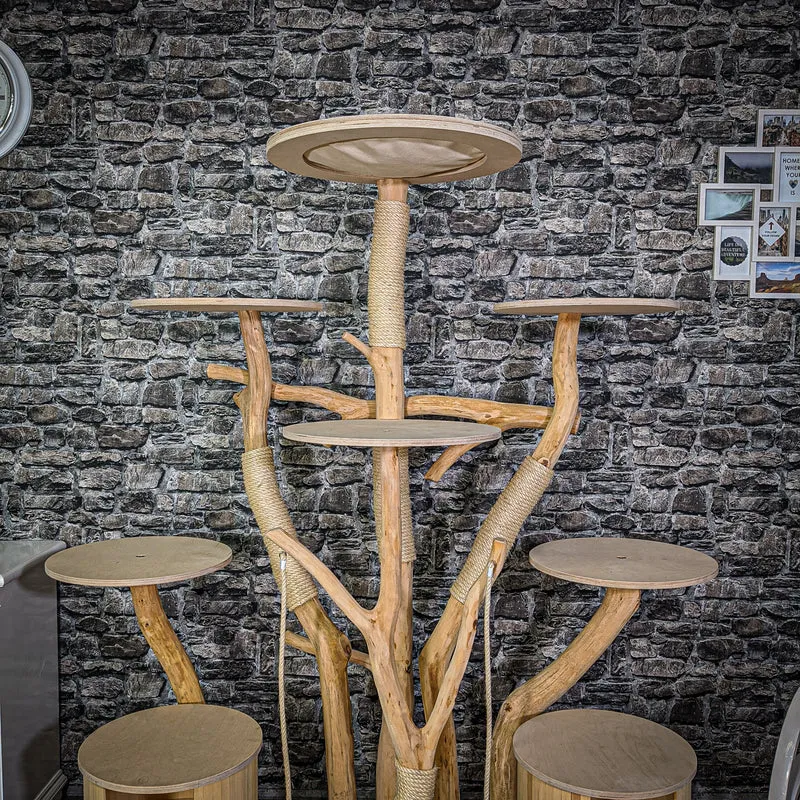 Naturkratzbaum 2158 Kratzbaum Natur Holz Design 182 cm hoch