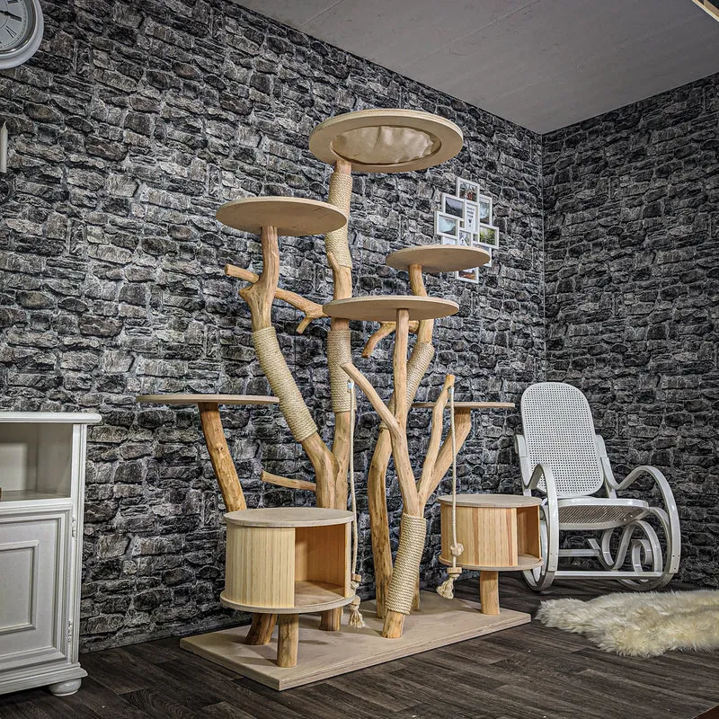 Naturkratzbaum 2158 Kratzbaum Natur Holz Design 182 cm hoch