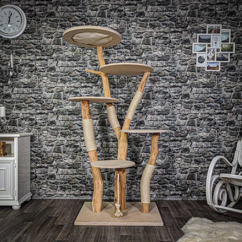Naturkratzbaum 2157 Kratzbaum Natur Holz Design 175 cm hoch