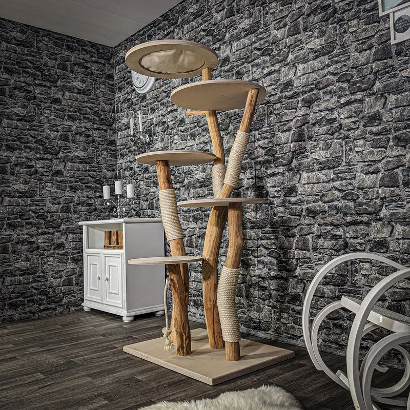 Naturkratzbaum 2157 Kratzbaum Natur Holz Design 175 cm hoch