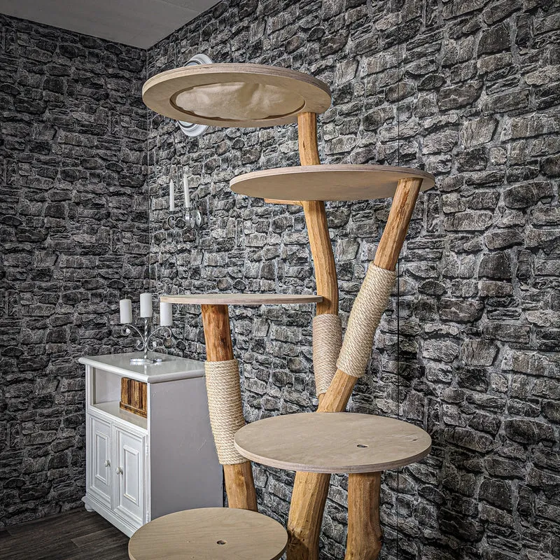 Naturkratzbaum 2157 Kratzbaum Natur Holz Design 175 cm hoch