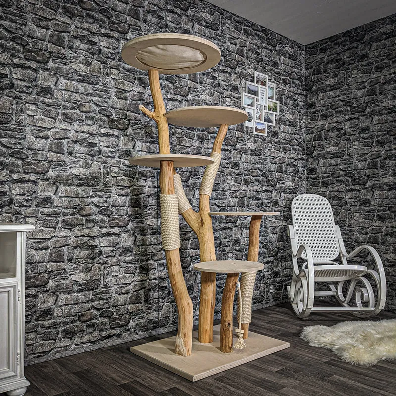 Naturkratzbaum 2157 Kratzbaum Natur Holz Design 175 cm hoch