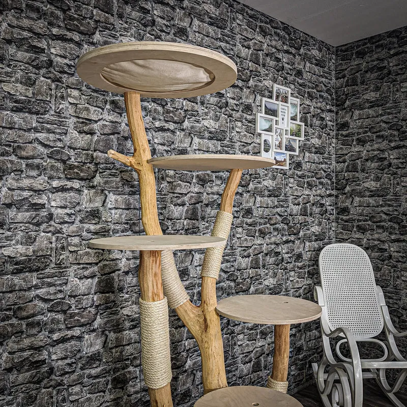 Naturkratzbaum 2157 Kratzbaum Natur Holz Design 175 cm hoch