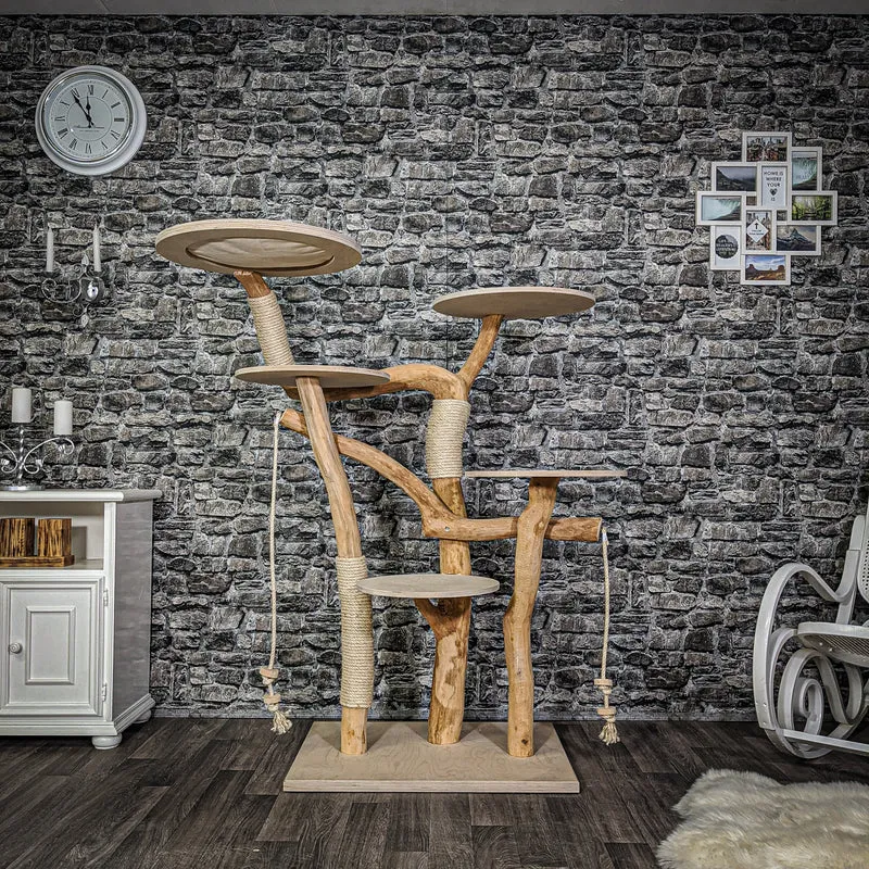 Naturkratzbaum 2156 Kratzbaum Natur Holz Design 150 cm hoch