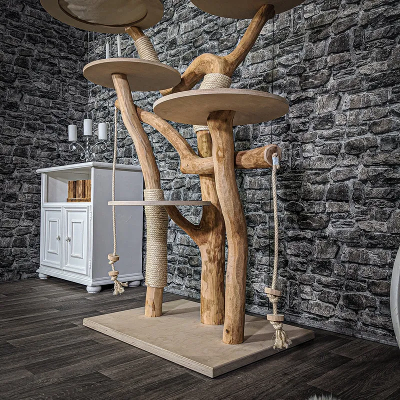Naturkratzbaum 2156 Kratzbaum Natur Holz Design 150 cm hoch