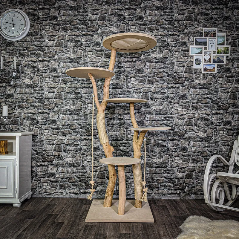 Naturkratzbaum 2155 Kratzbaum Natur Holz Design 175 cm hoch