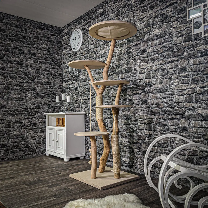 Naturkratzbaum 2155 Kratzbaum Natur Holz Design 175 cm hoch