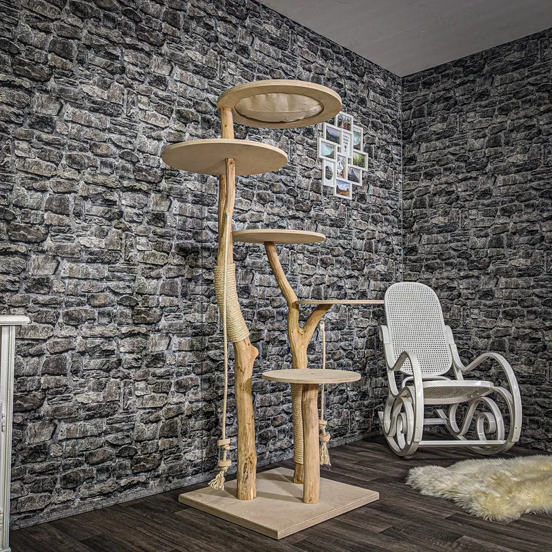 Naturkratzbaum 2155 Kratzbaum Natur Holz Design 175 cm hoch