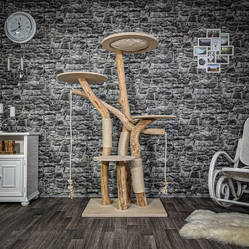 Naturkratzbaum 2154 Kratzbaum Natur Holz Design 170 cm hoch