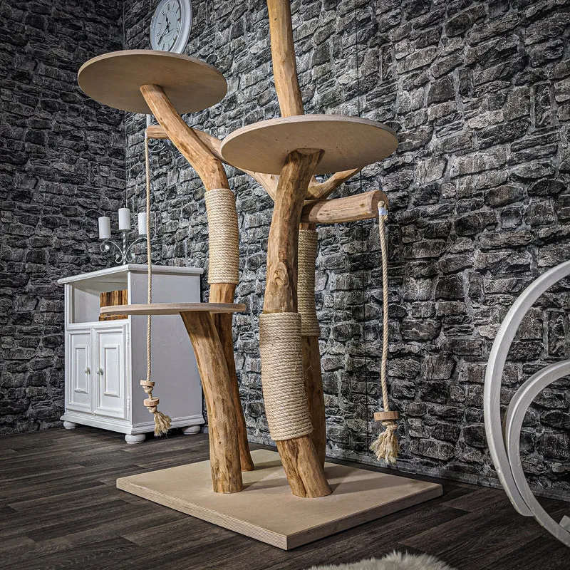 Naturkratzbaum 2154 Kratzbaum Natur Holz Design 170 cm hoch