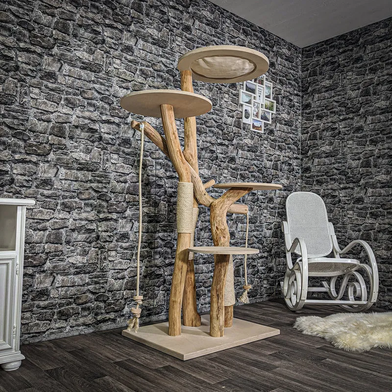 Naturkratzbaum 2154 Kratzbaum Natur Holz Design 170 cm hoch