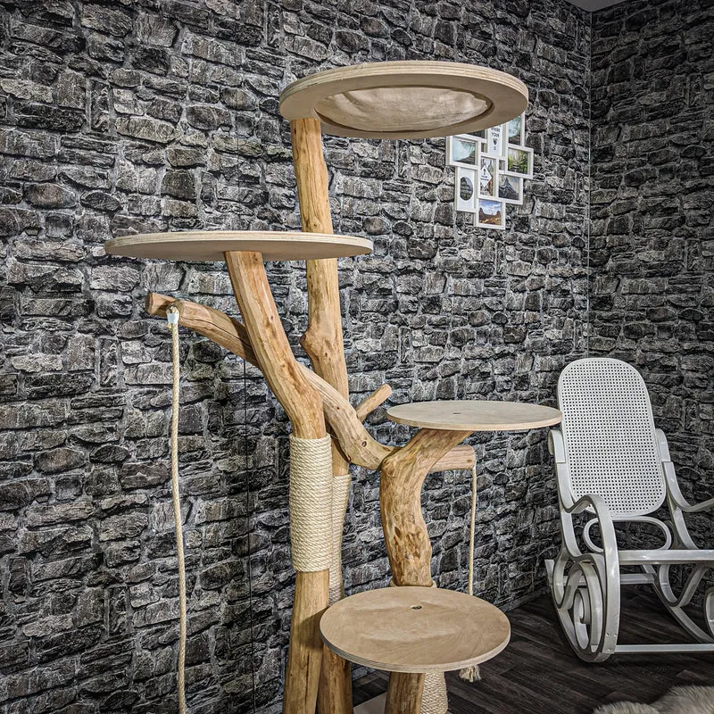 Naturkratzbaum 2154 Kratzbaum Natur Holz Design 170 cm hoch