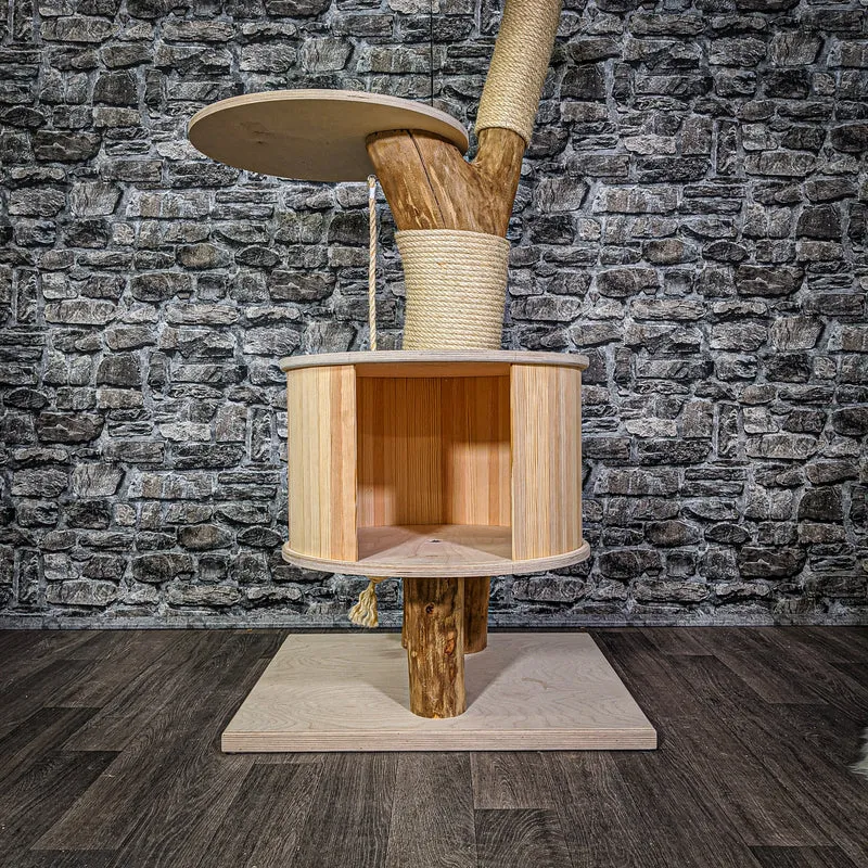 Naturkratzbaum 2151 Kratzbaum Natur Holz Design 135 cm hoch
