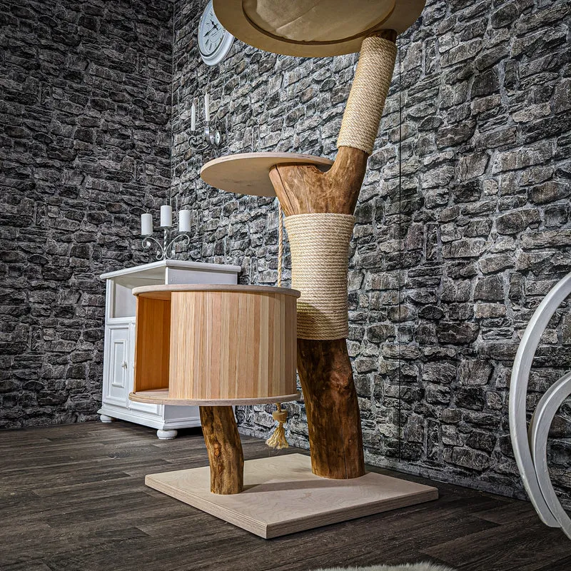 Naturkratzbaum 2151 Kratzbaum Natur Holz Design 135 cm hoch