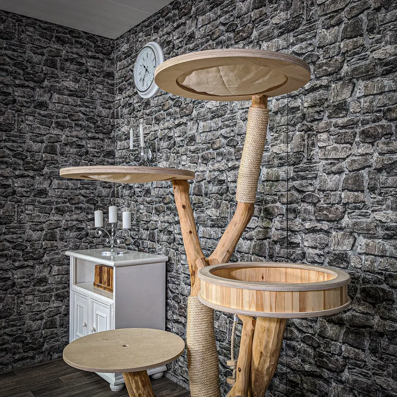 Naturkratzbaum 2150 Kratzbaum Natur Holz Design 162 cm hoch