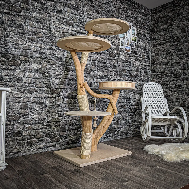 Naturkratzbaum 2150 Kratzbaum Natur Holz Design 162 cm hoch
