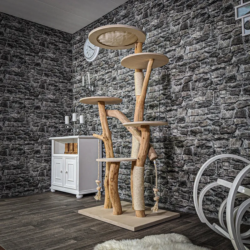 Naturkratzbaum 2149 Kratzbaum Natur Holz Design 175 cm hoch