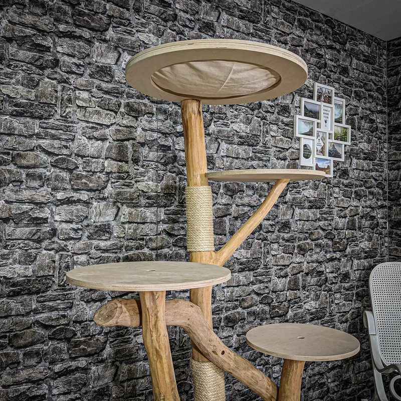 Naturkratzbaum 2149 Kratzbaum Natur Holz Design 175 cm hoch