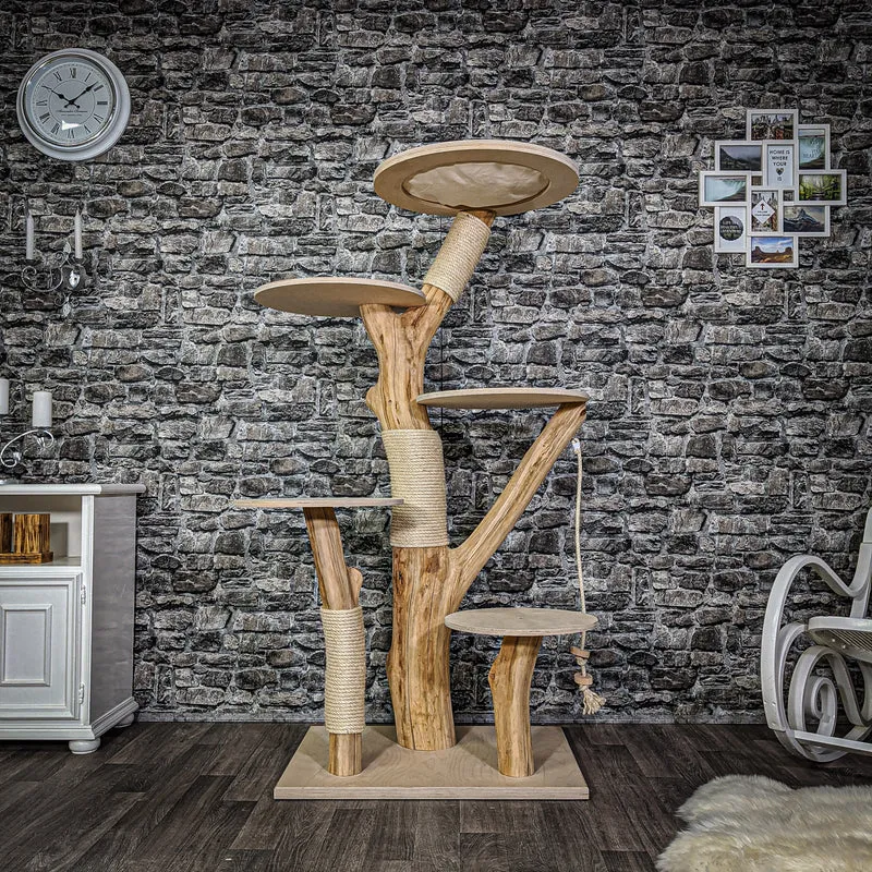 Naturkratzbaum 2148 Kratzbaum Natur Holz Design 165 cm hoch