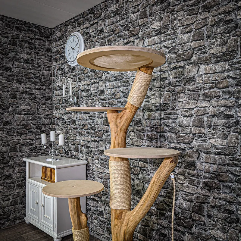 Naturkratzbaum 2148 Kratzbaum Natur Holz Design 165 cm hoch