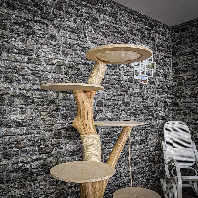 Naturkratzbaum 2148 Kratzbaum Natur Holz Design 165 cm hoch