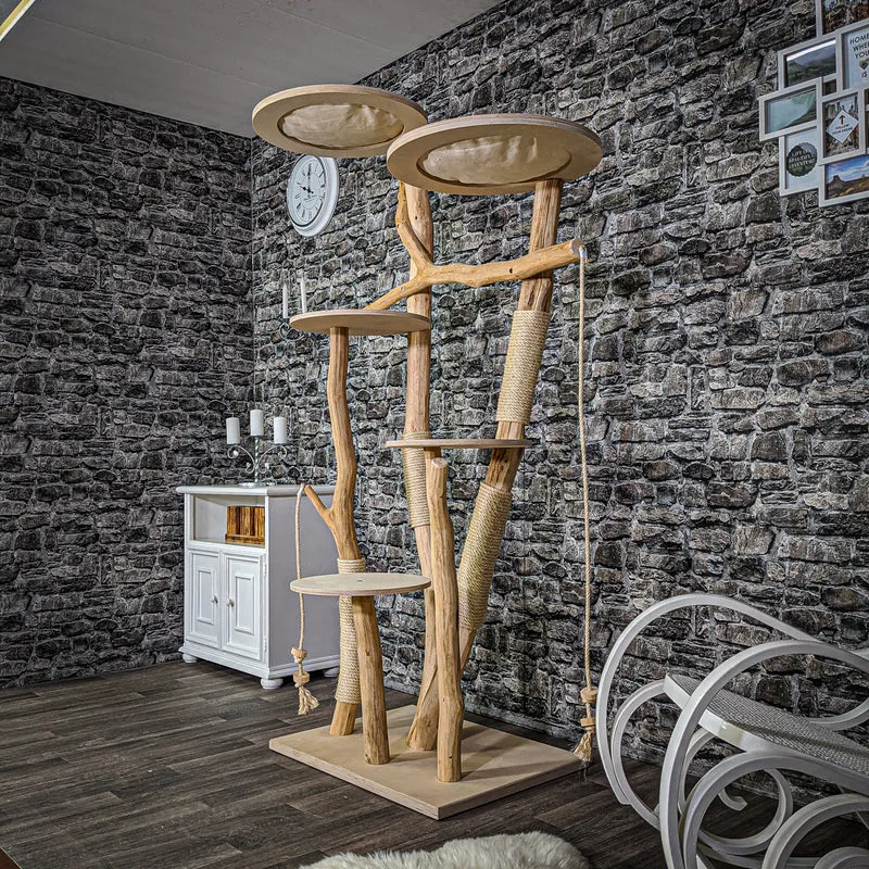 Naturkratzbaum 2147 Kratzbaum Natur Holz Design 200 cm hoch