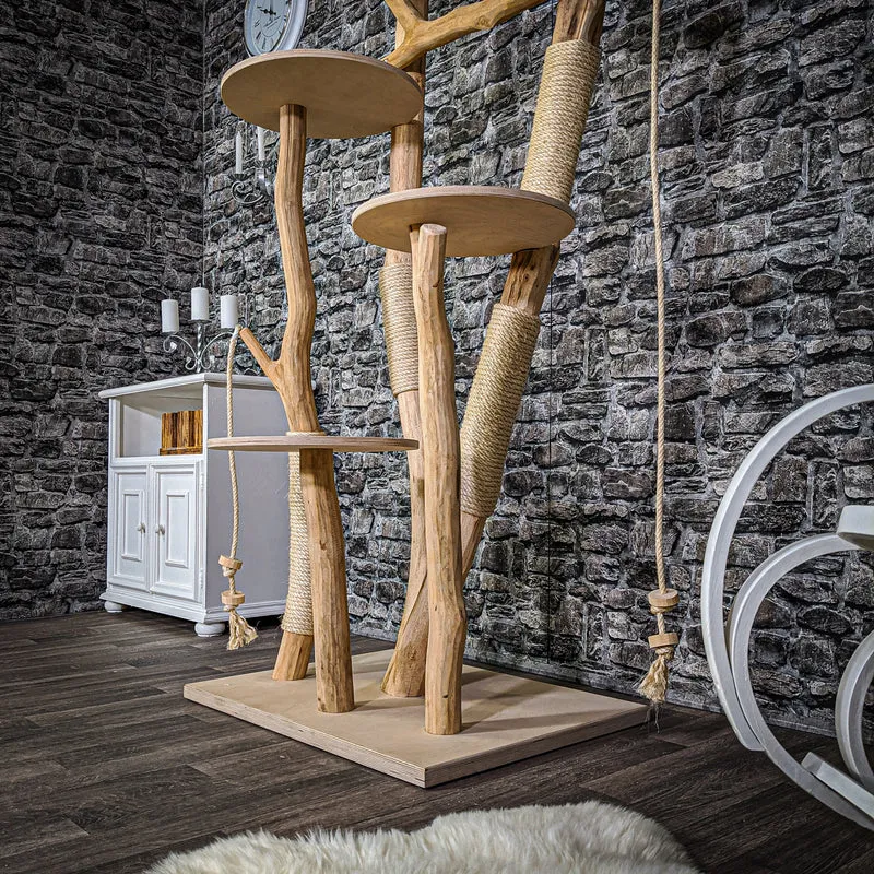 Naturkratzbaum 2147 Kratzbaum Natur Holz Design 200 cm hoch