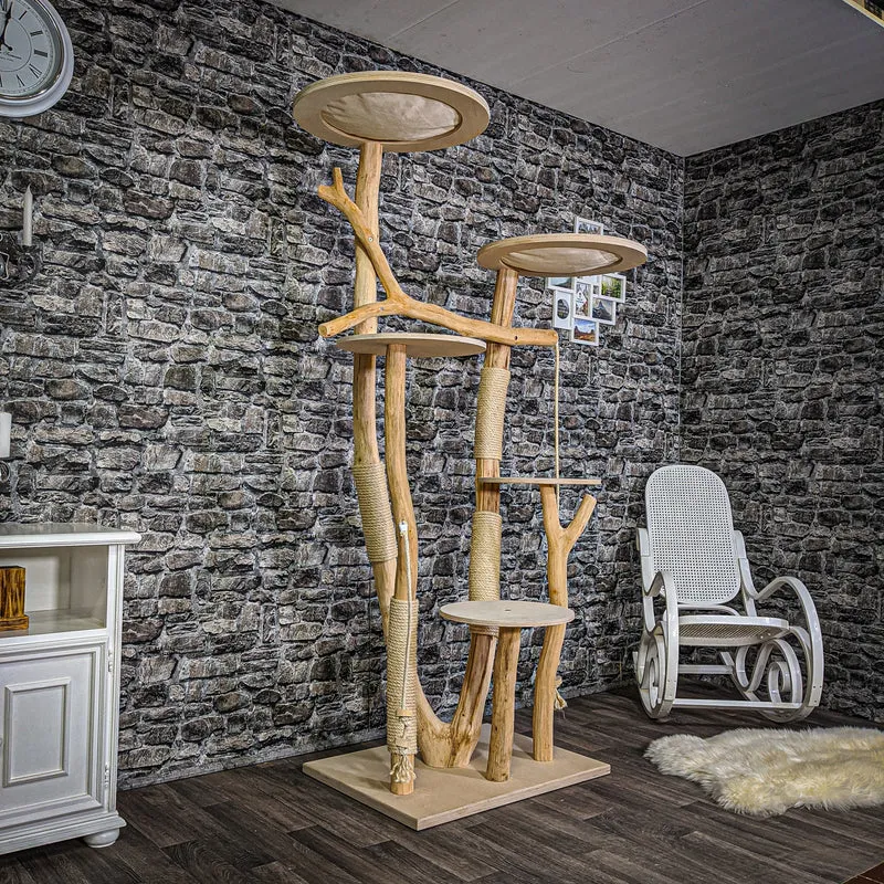 Naturkratzbaum 2147 Kratzbaum Natur Holz Design 200 cm hoch