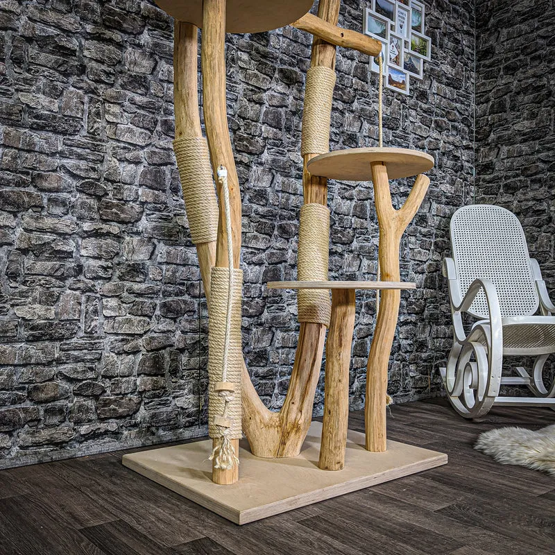 Naturkratzbaum 2147 Kratzbaum Natur Holz Design 200 cm hoch