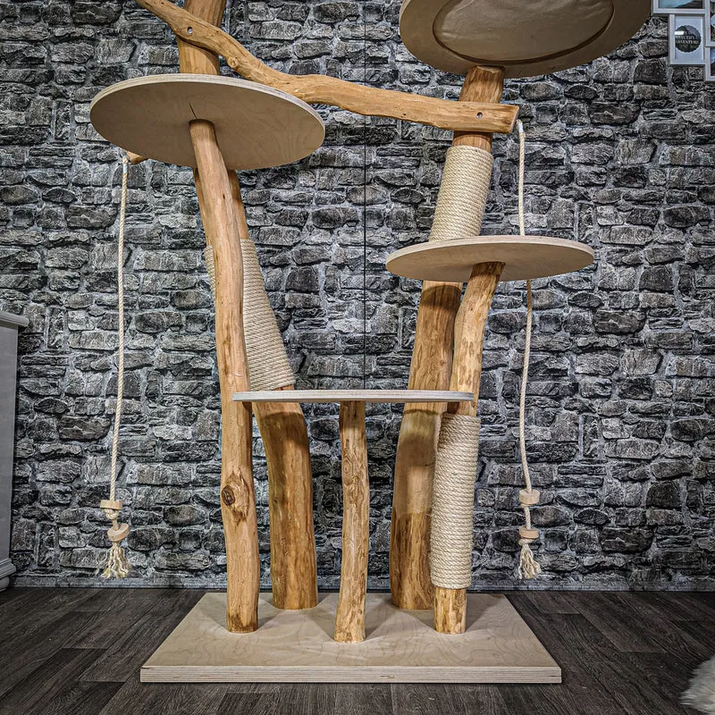 Naturkratzbaum 2146 Kratzbaum Natur Holz Design 175 cm hoch
