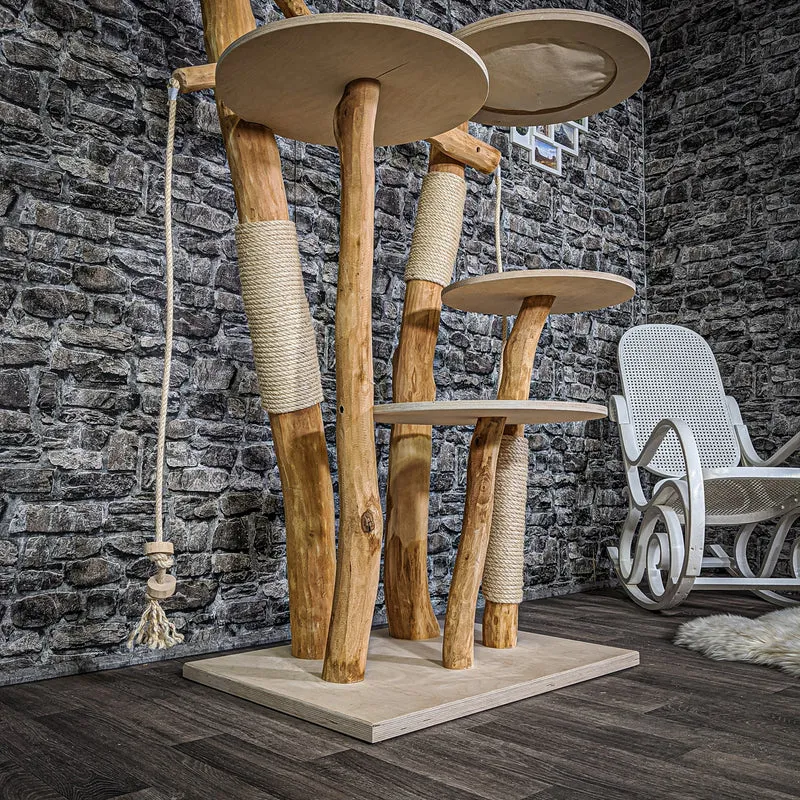Naturkratzbaum 2146 Kratzbaum Natur Holz Design 175 cm hoch