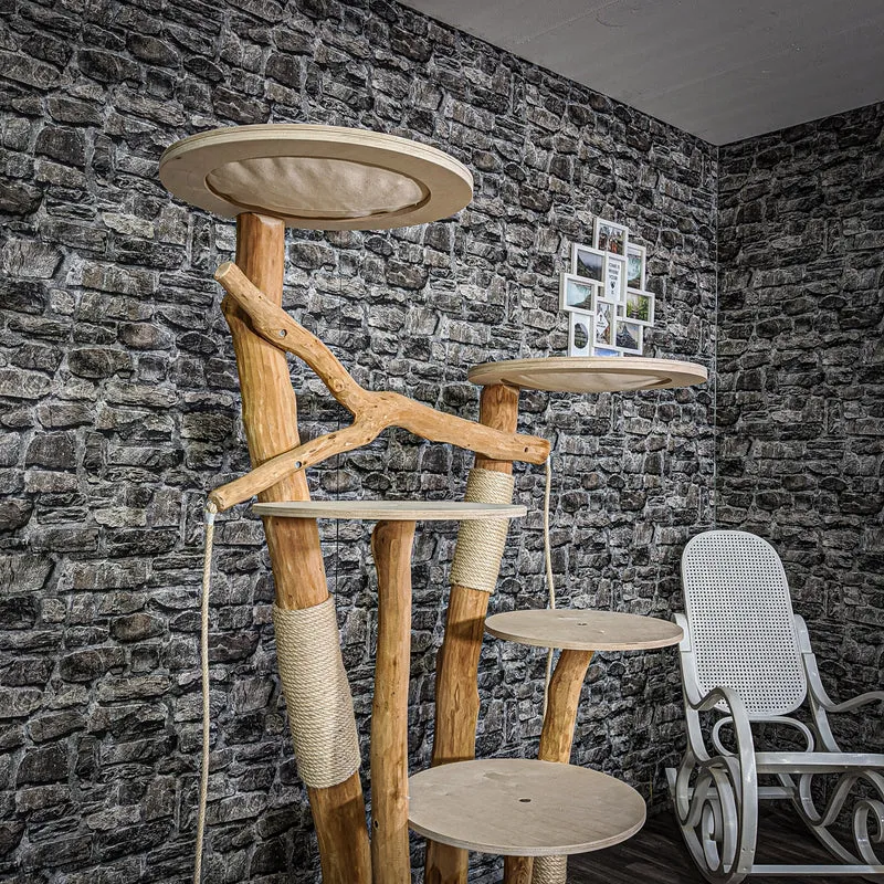Naturkratzbaum 2146 Kratzbaum Natur Holz Design 175 cm hoch