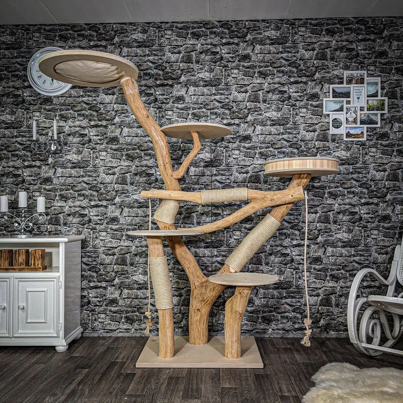 Naturkratzbaum 2145 Kratzbaum Natur Holz Design 195 cm hoch