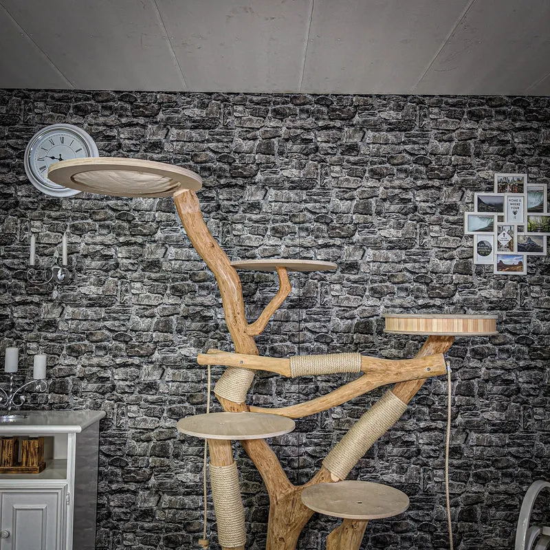 Naturkratzbaum 2145 Kratzbaum Natur Holz Design 195 cm hoch
