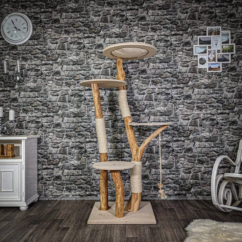 Naturkratzbaum 2144 Kratzbaum Natur Holz Design 170 cm hoch