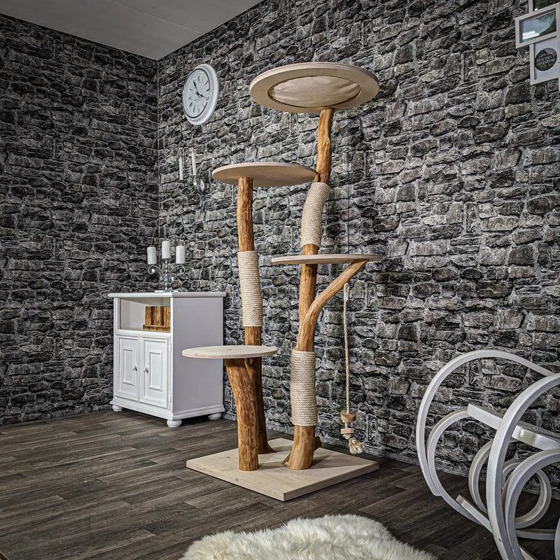 Naturkratzbaum 2144 Kratzbaum Natur Holz Design 170 cm hoch