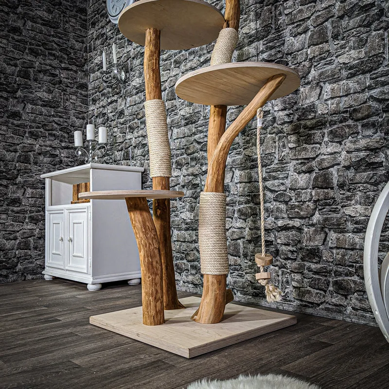 Naturkratzbaum 2144 Kratzbaum Natur Holz Design 170 cm hoch