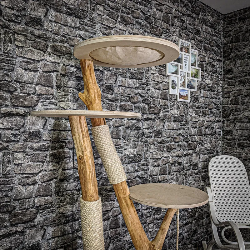 Naturkratzbaum 2144 Kratzbaum Natur Holz Design 170 cm hoch