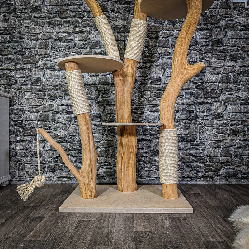 Naturkratzbaum 2143 Kratzbaum Natur Holz Design 205 cm hoch