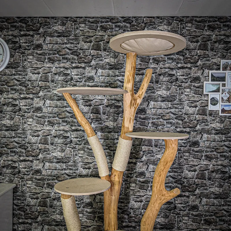 Naturkratzbaum 2143 Kratzbaum Natur Holz Design 205 cm hoch