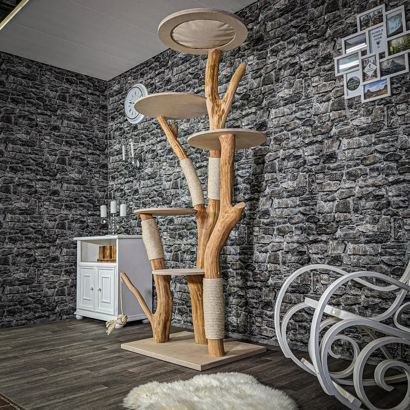 Naturkratzbaum 2143 Kratzbaum Natur Holz Design 205 cm hoch